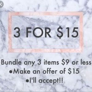 Bundle 3 items $9 or less!